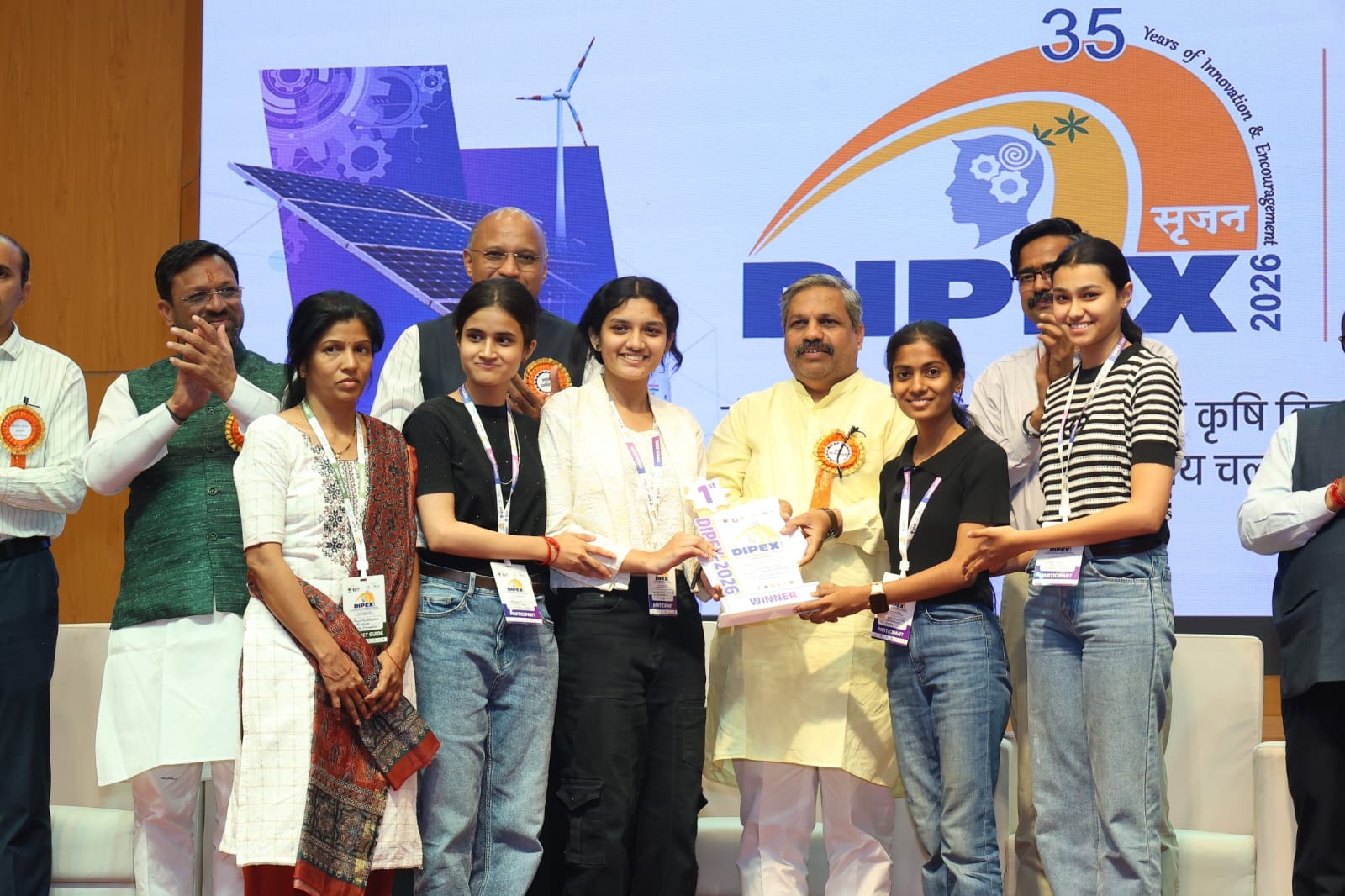 GFIS DIPEX winning team with students and dignitaries